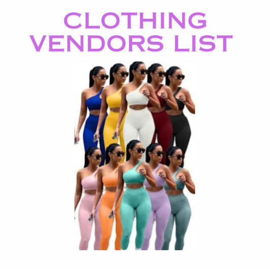 Clothing Vendors List